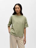 Product image thumbnail - EYELET SLEEVE T-SHIRT, Tea | 2