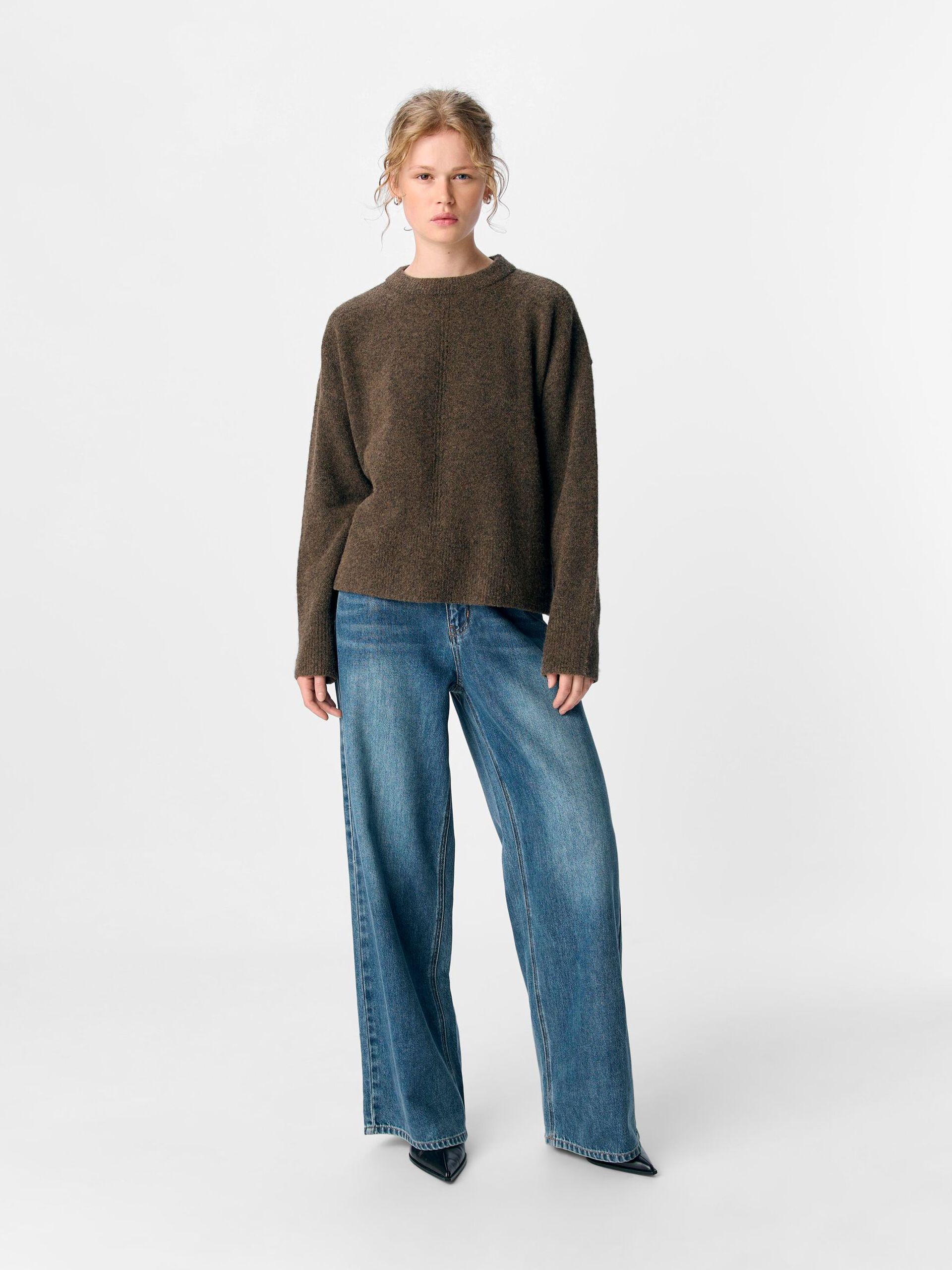 Carousel image - KNITTED PULLOVER, Morel | 4