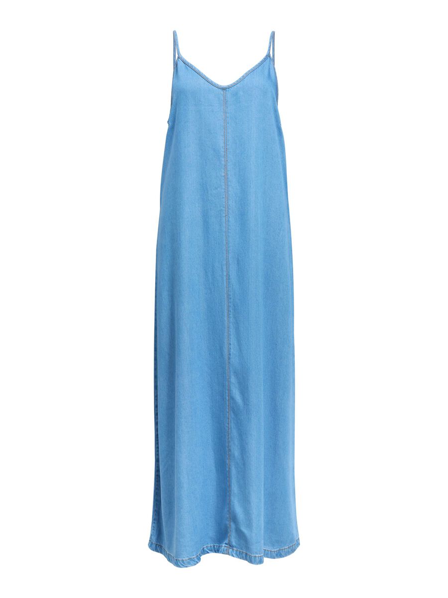 Carousel image - ABGESTEPPTES MAXIKLEID, Light Blue Denim | 1