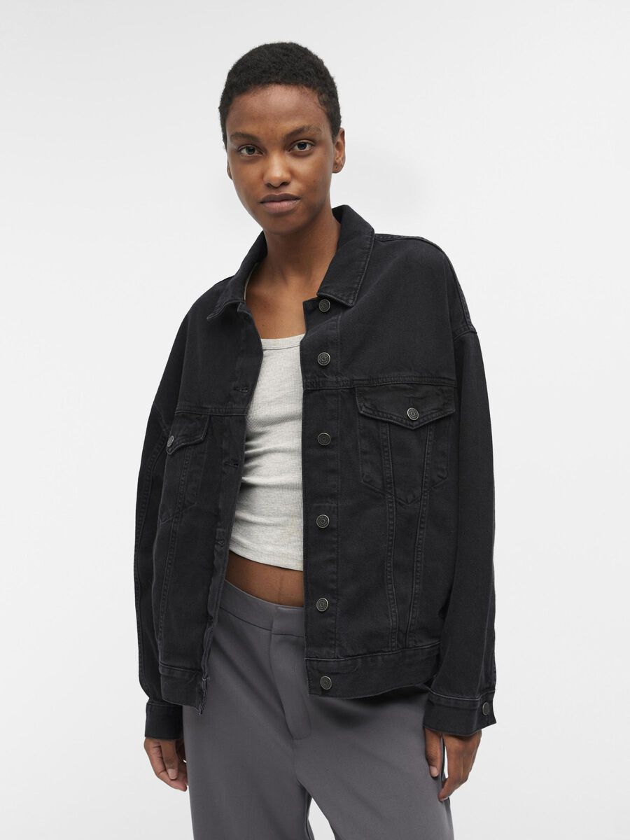 Product carousel image - OBJHARLOW DENIM JACKET, Black | 1