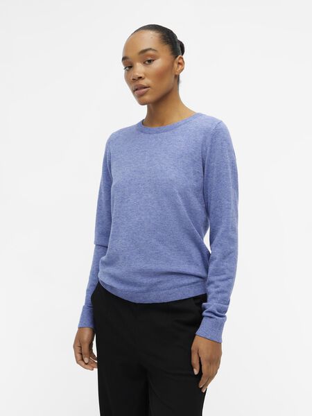 Object Collectors Item O-NECK KNITTED PULLOVER, Clematis Blue, highres - 23034469_ClematisBlue_911001_003.jpg