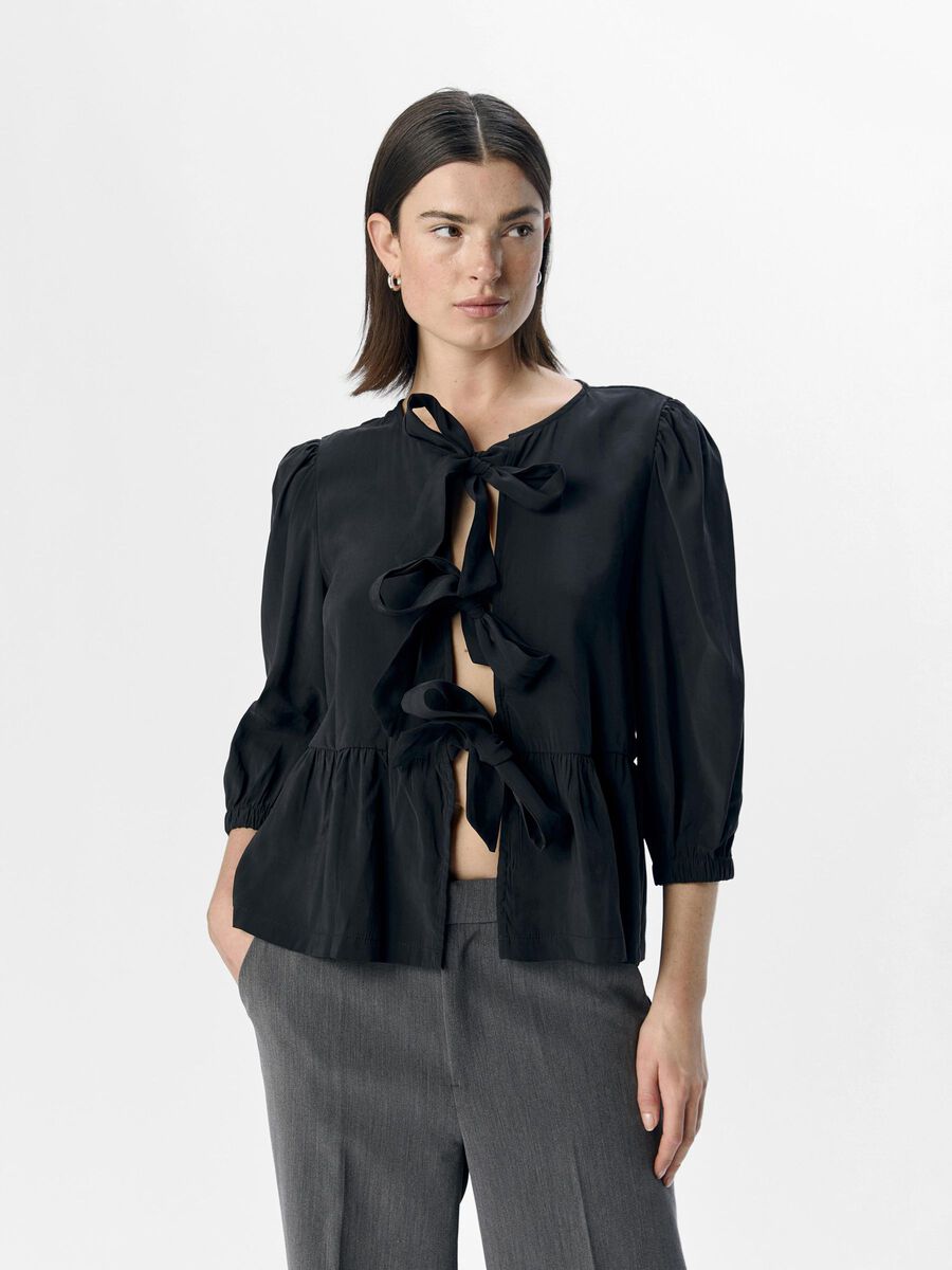 OBJECT BOW DETAIL TOP, Black, highres - 23045427_Black_003.jpg