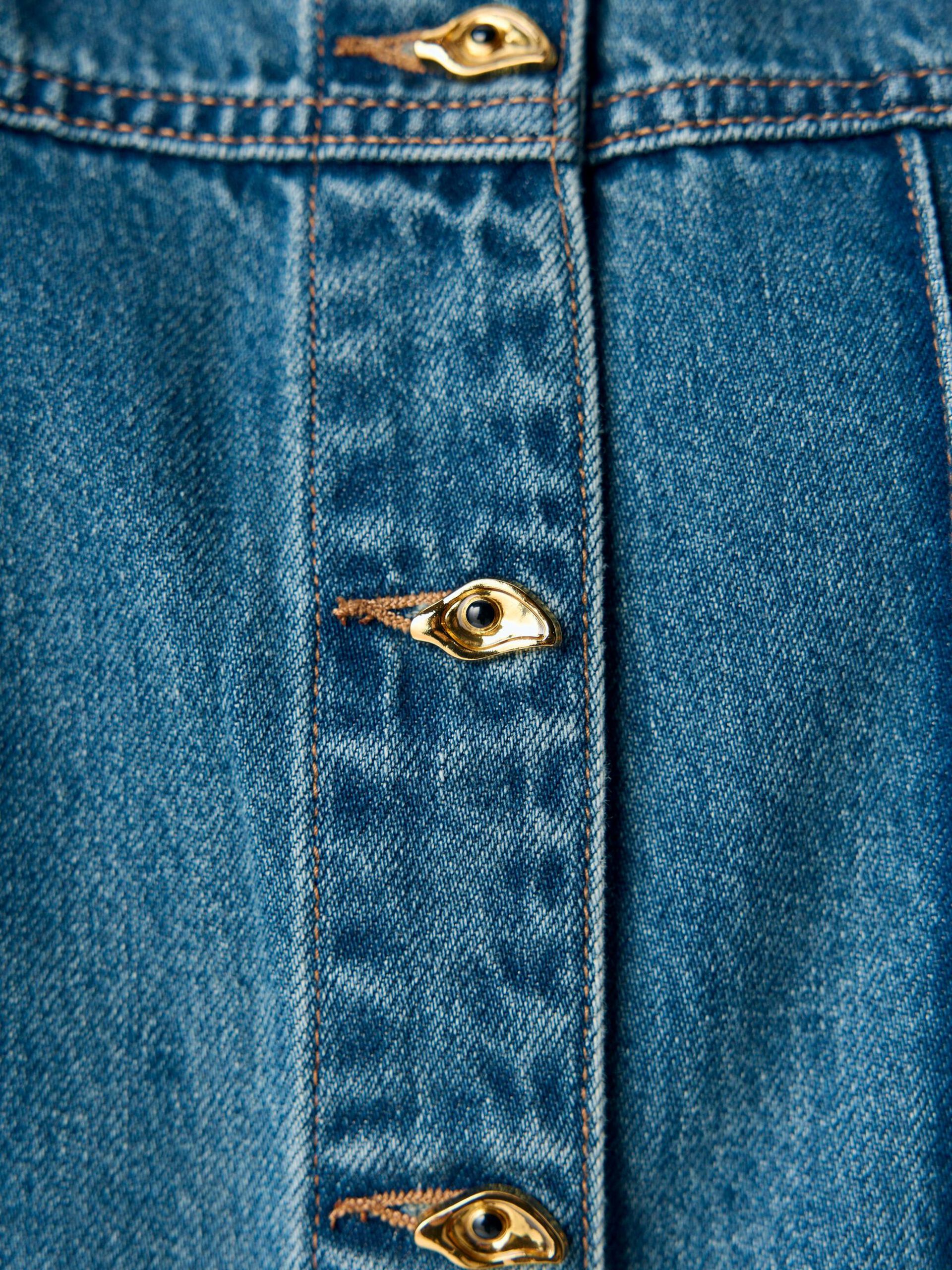 Carousel image - TETTSITTENDE DENIMVEST, Medium Blue Denim | 5