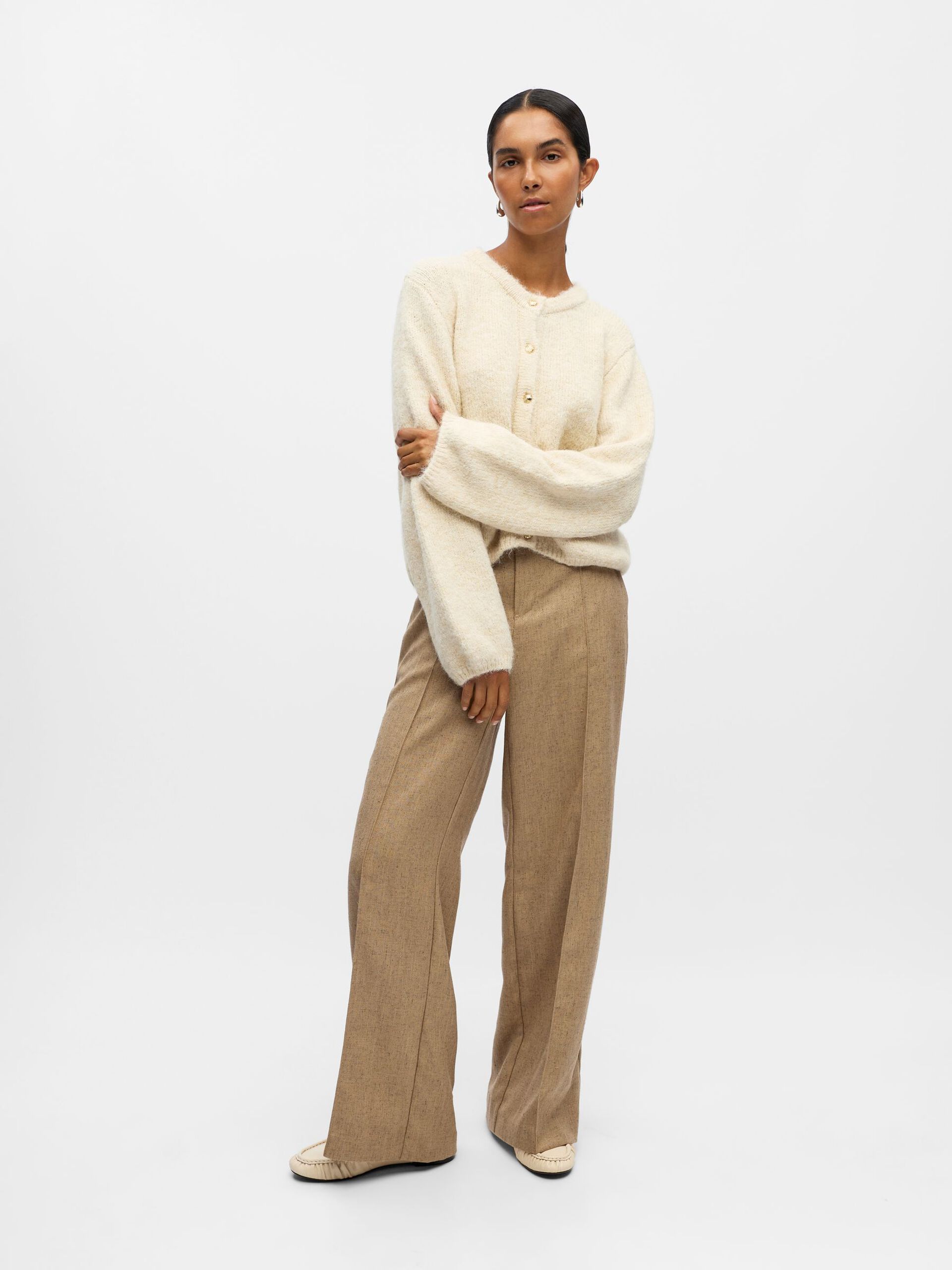 Carousel image - KNITTED CARDIGAN, Sandshell | 4