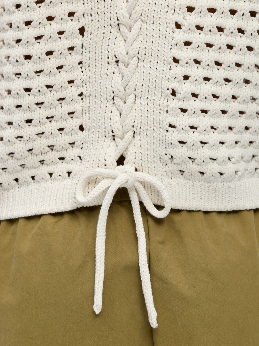 Carousel image - EN MAILLE TOP, White | 5