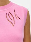 Product image thumbnail - CUT-OUT KNIT VEST, Begonia Pink | 5