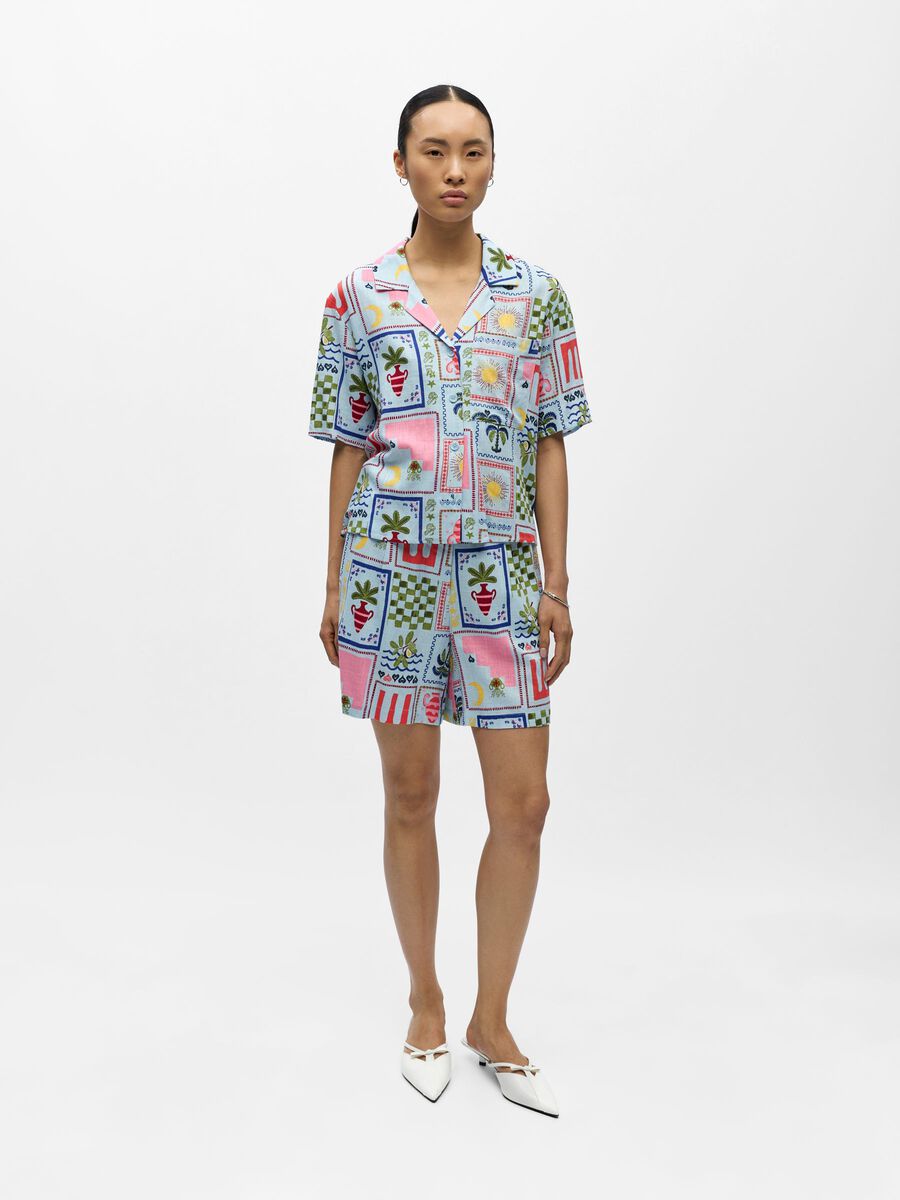 Carousel image - SHORT SLEEVE BLOUSE, Winter Sky | 4