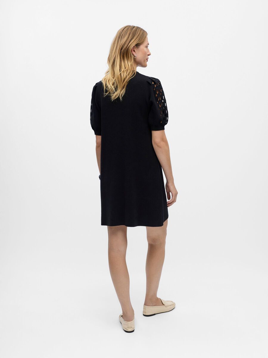 Product carousel image - KNITTED MINI DRESS, Black | 2