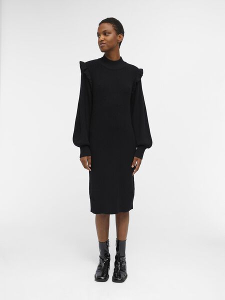 Object Collectors Item OBJMALENA KNITTED DRESS, Black, highres - 23043056_Black_003.jpg