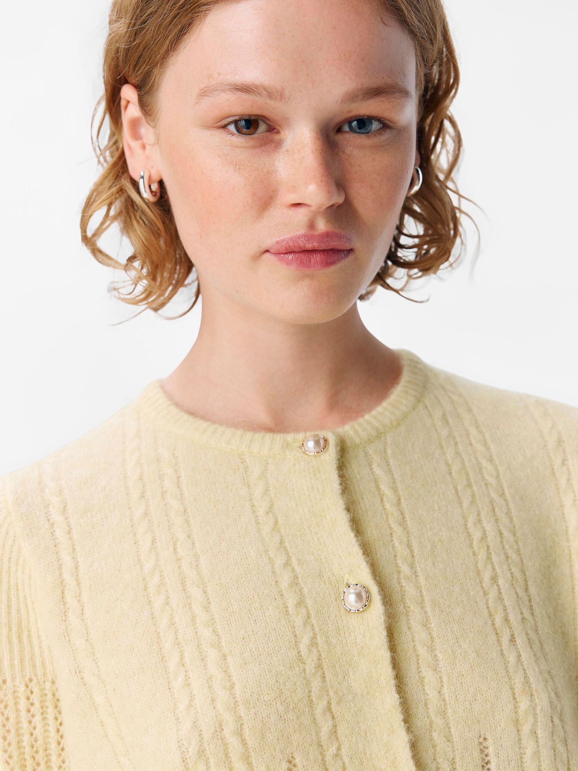 Carousel image - DETAILED CARDIGAN, Pale Banana | 5