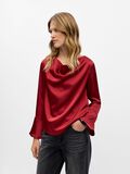 Product image thumbnail - COWL NECK TOP, Karanda Red | 2