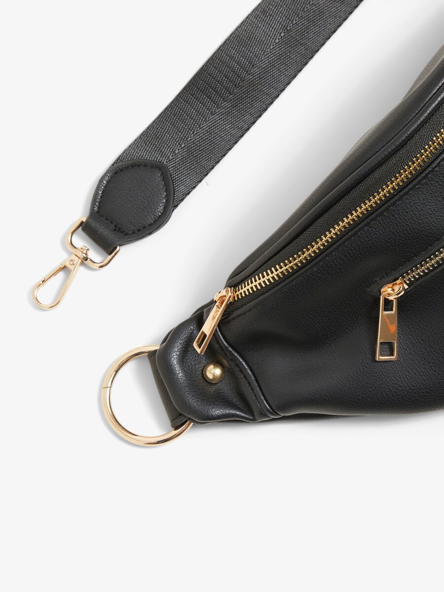 Carousel image - FAUX LEATHER BELT BAG, Black | 5