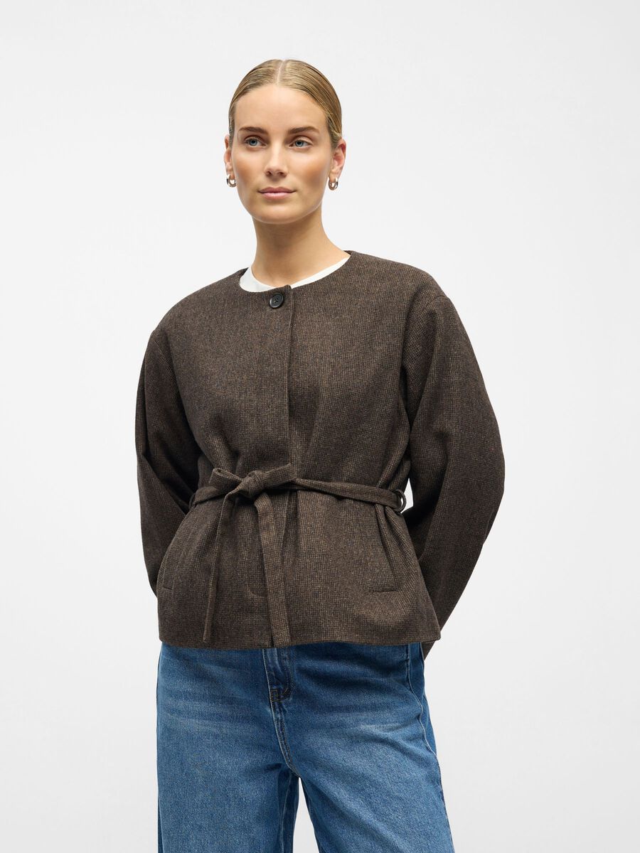 Carousel image - SHORT JACKET, Seal Brown | 2