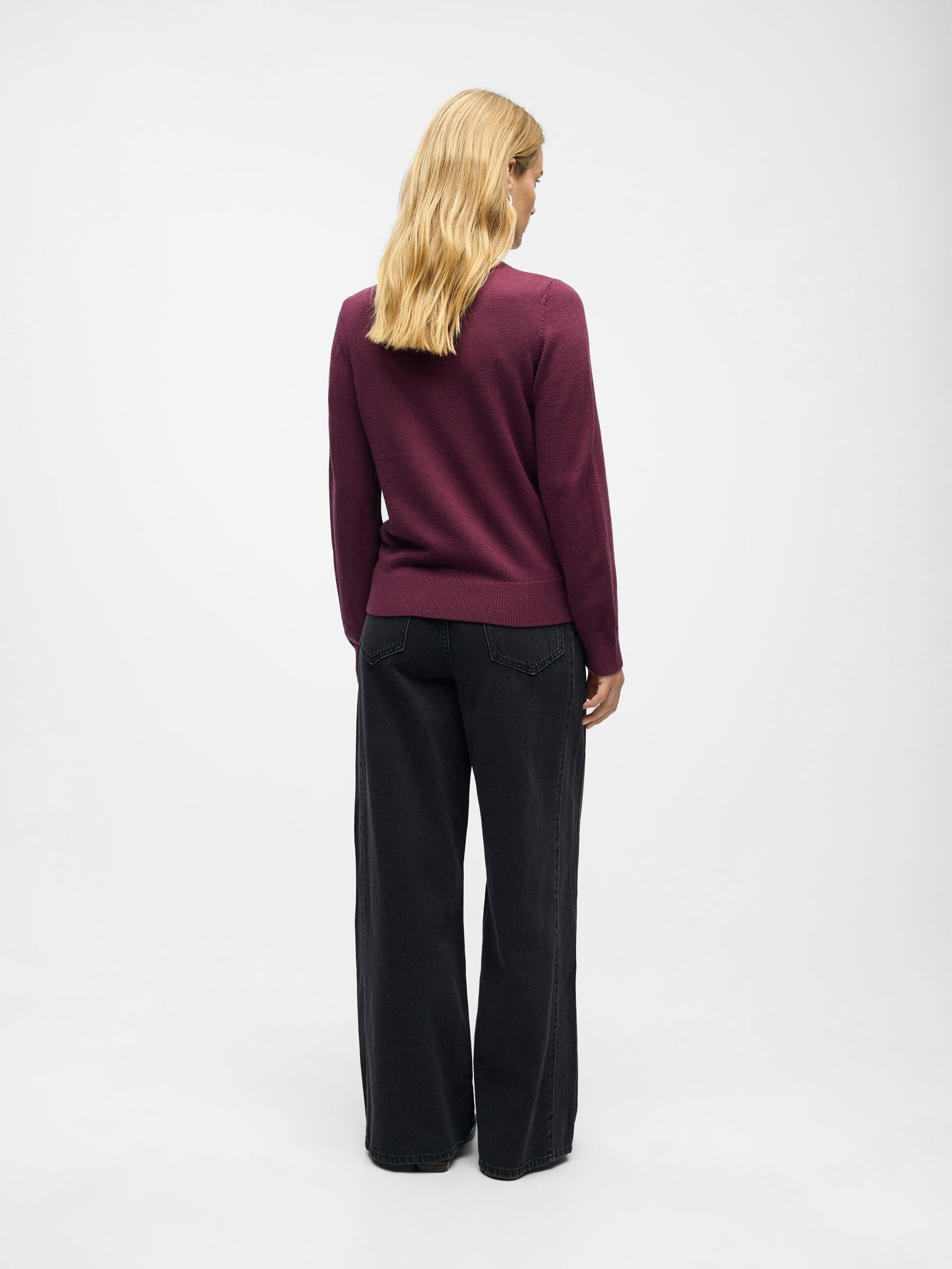 Carousel image - DÉTAIL NŒUD PULL EN MAILLE, Mauve Wine | 3
