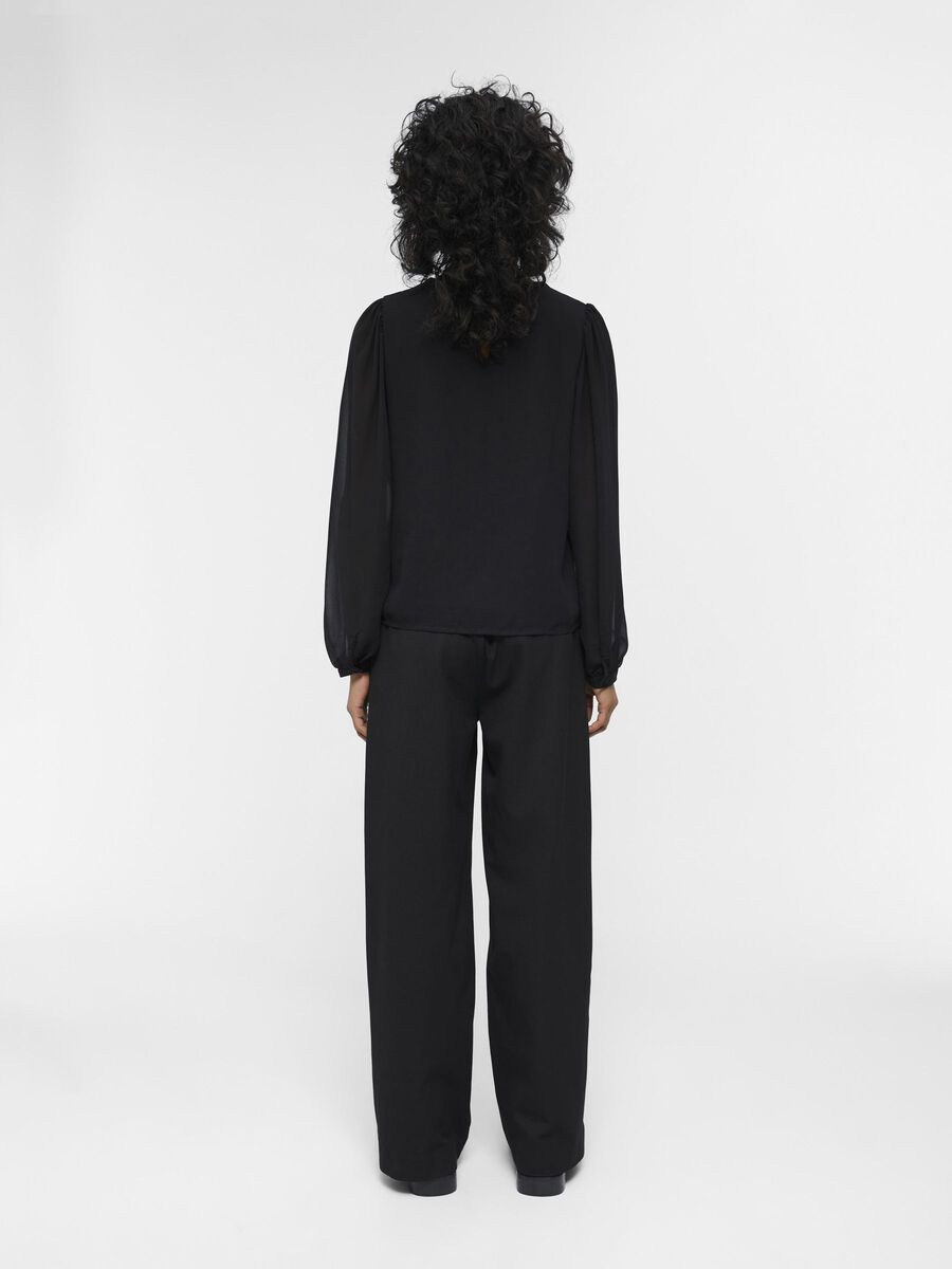 OBJECT À MANCHES BALLON BLOUSE, Black, highres - 23034458_Black_004.jpg