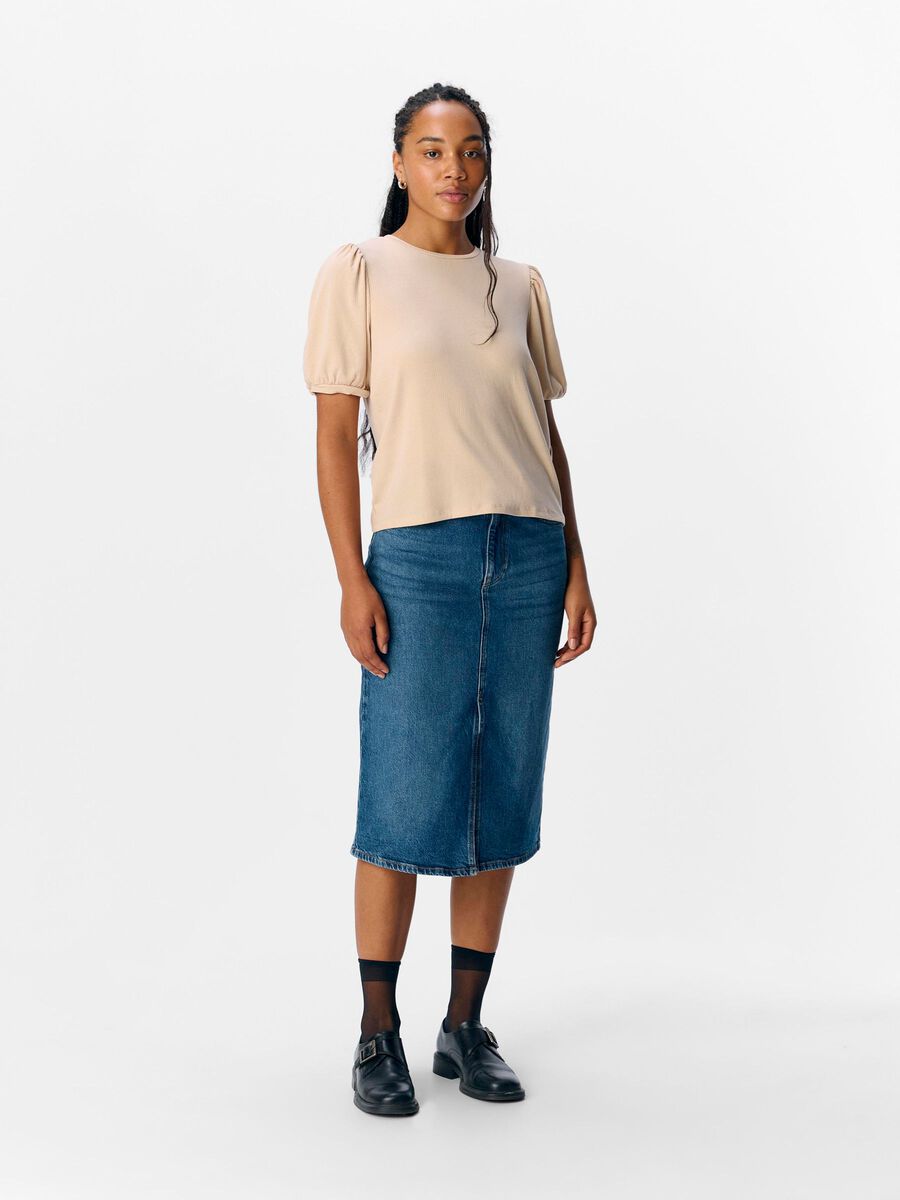 Carousel image - MANCHES BALLON TOP, Sandshell | 4