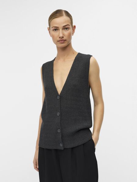 Object Collectors Item OBJMALENA WAISTCOAT, Dark Grey Melange, highres - 23043586_DarkGreyMelange_003.jpg