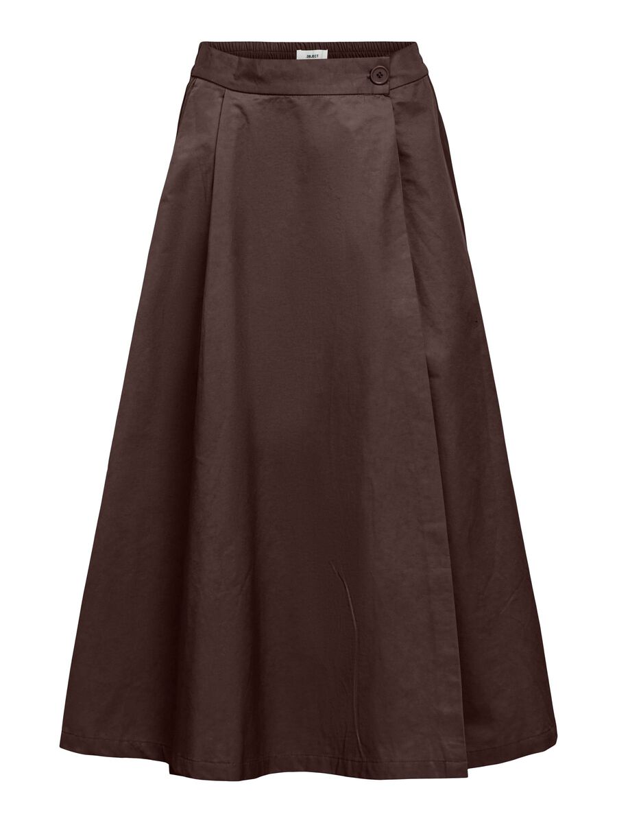 Product carousel image - HIGH WAISTED MIDI SKIRT, Seal Brown | 2
