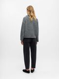 Product image thumbnail - COL MONTANT PULL EN MAILLE, Medium Grey Melange | 3