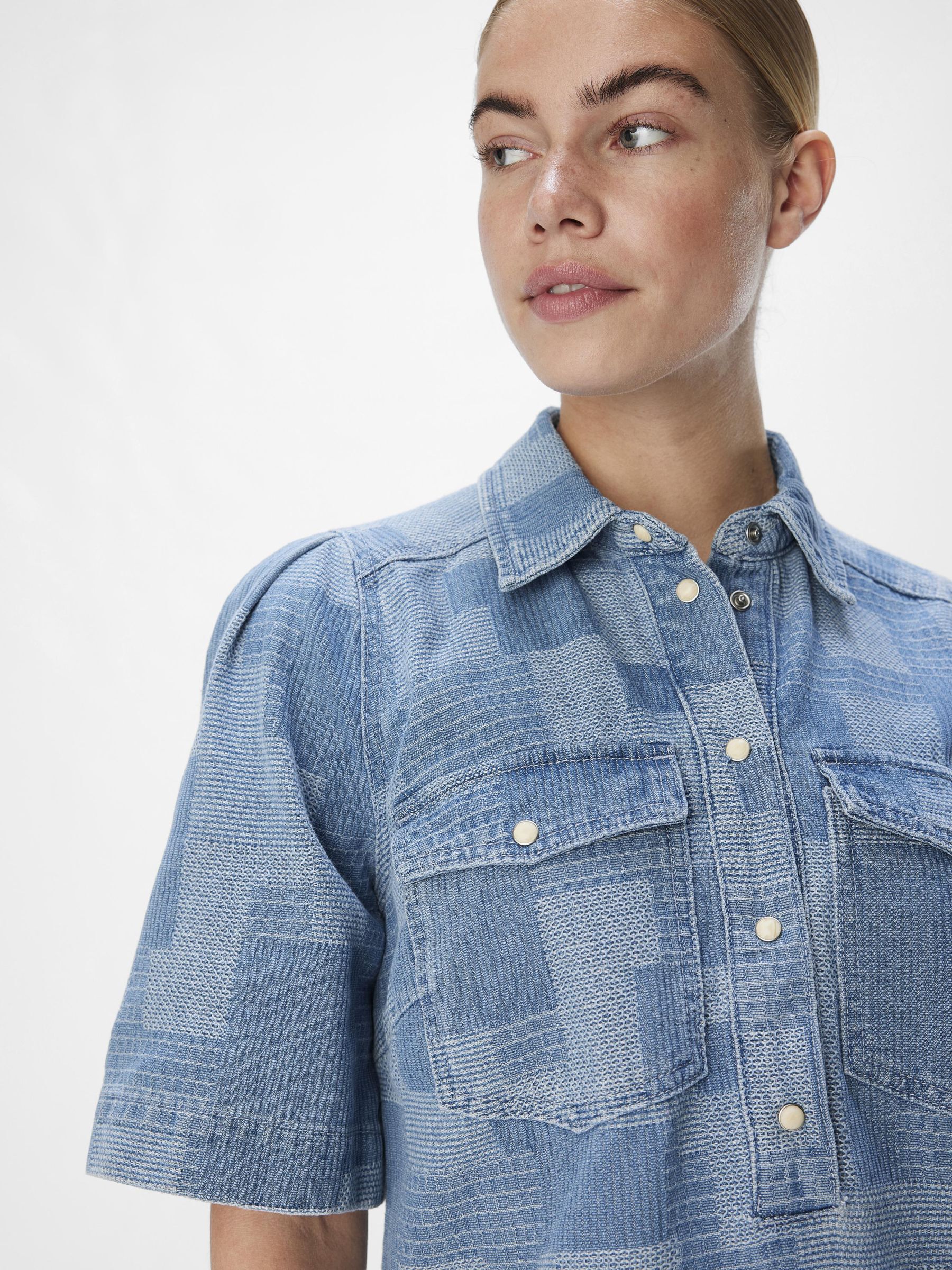 DENIM SHIRT DRESS Blue .OBJECT CI Netherlands