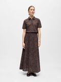 Product image thumbnail - EMBROIDERED MAXI SKIRT, Seal Brown | 4