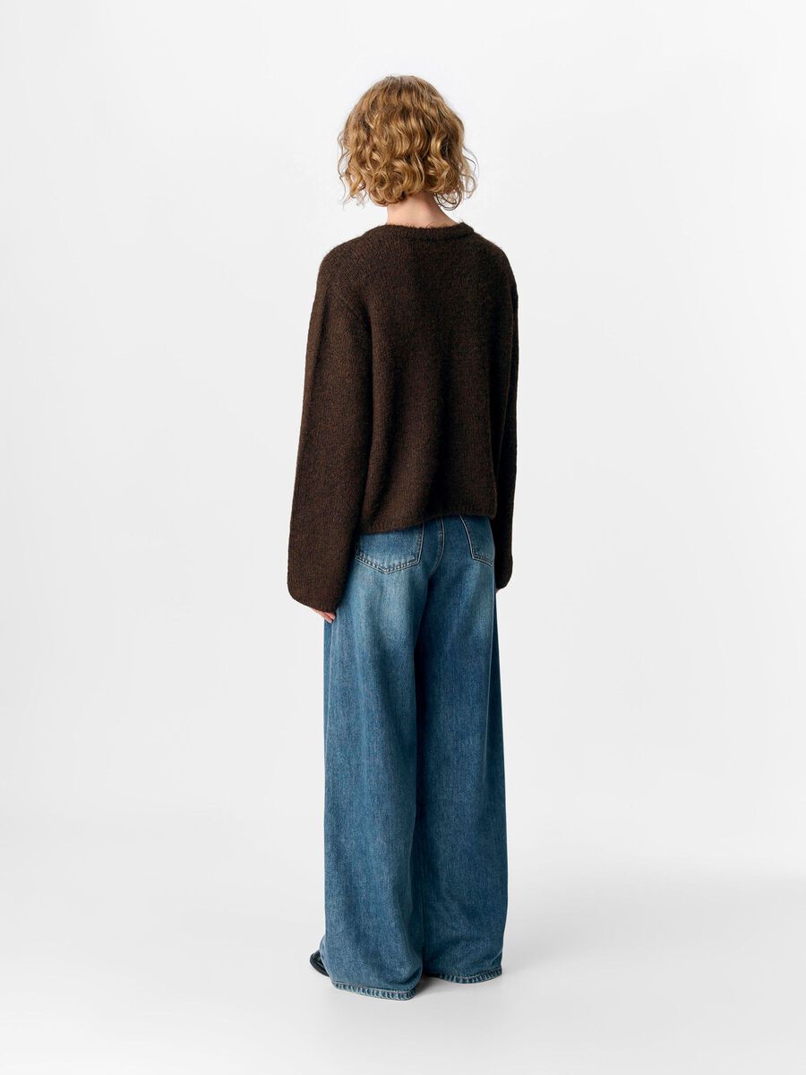Product carousel image - KNITTED CARDIGAN, Seal Brown | 2