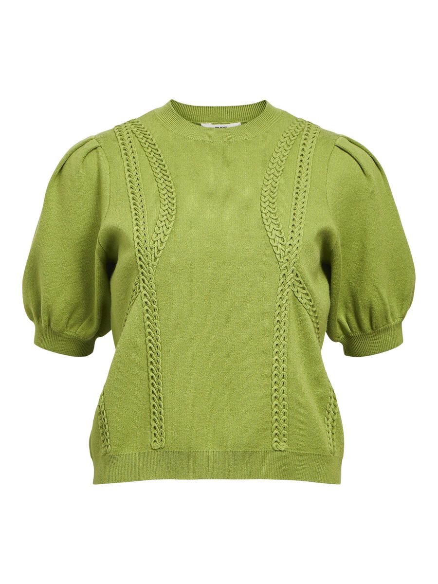 Object Collectors Item SHORT-SLEEVED KNITTED TOP, Peridot, highres - 23044017_Peridot_001.jpg