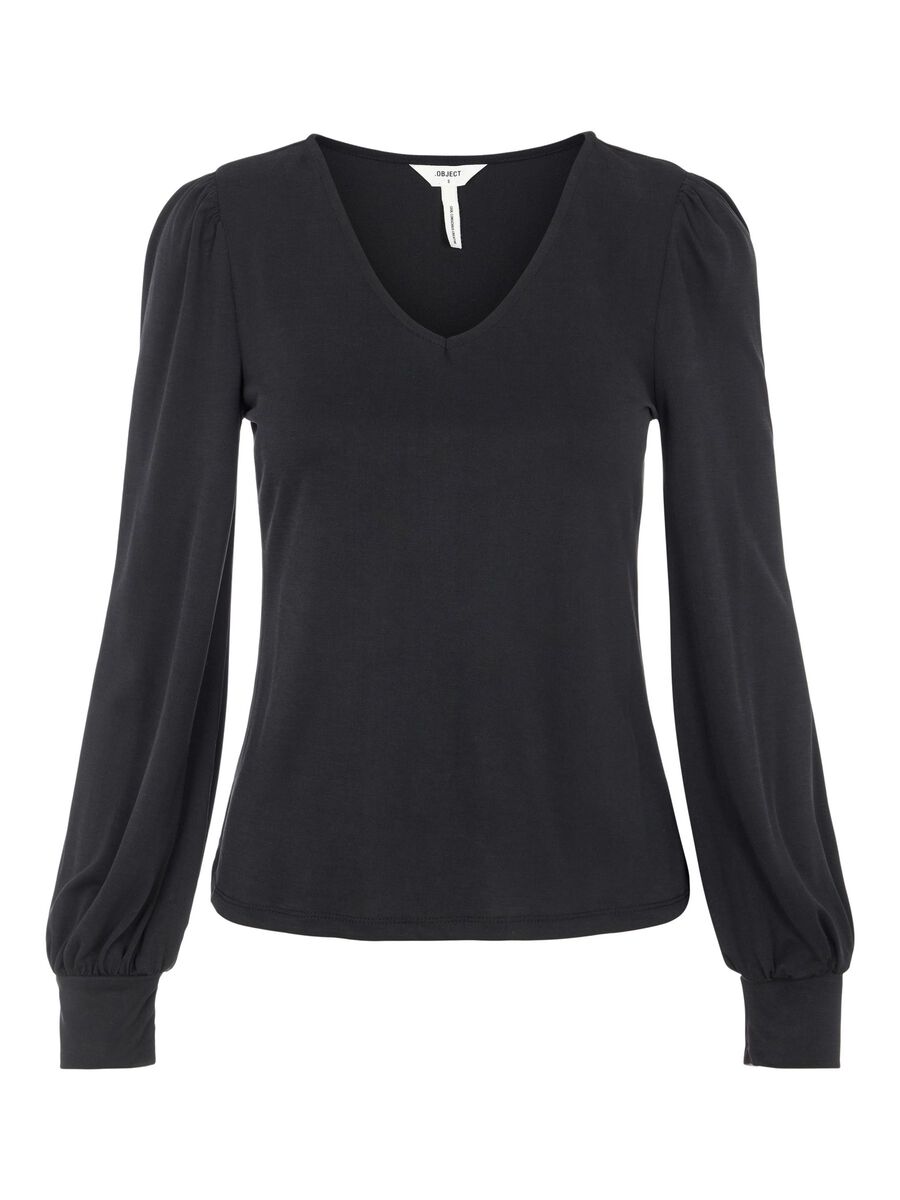 Object Collectors Item TOP A MANICHE LUNGHE, Black, highres - 23035748_Black_001.jpg