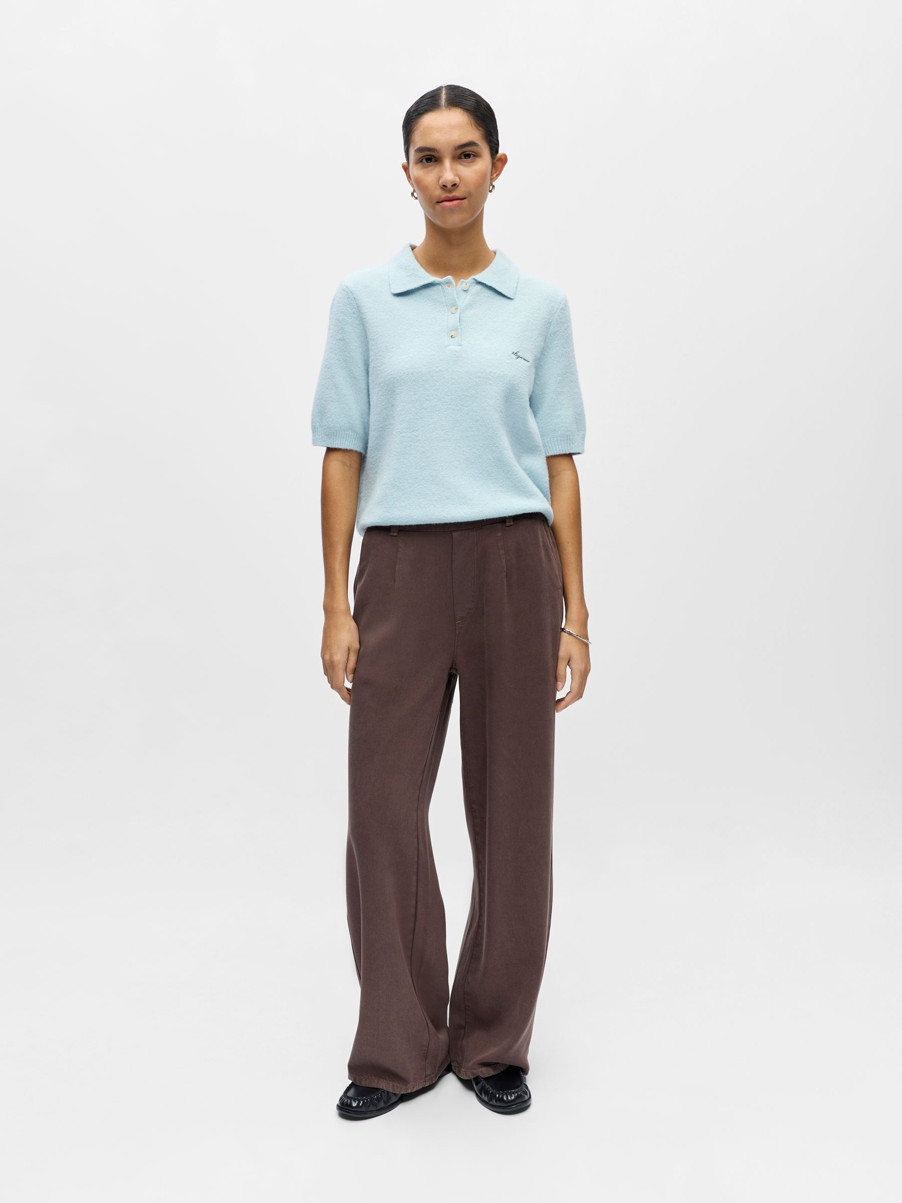 KNITTED POLO SHIRT | Blue | .OBJECT CI Denmark