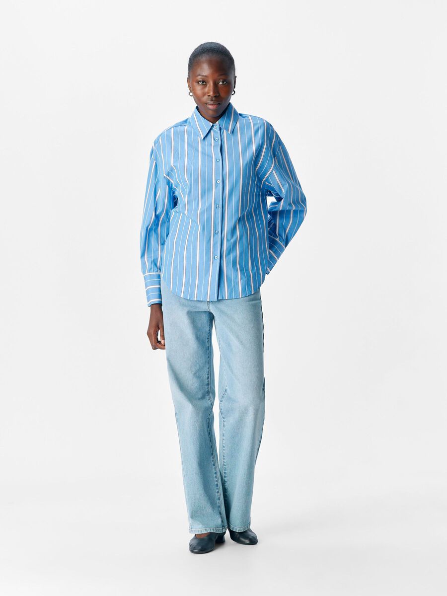 Carousel image - STRIPED SHIRT, Cornflower Blue | 4