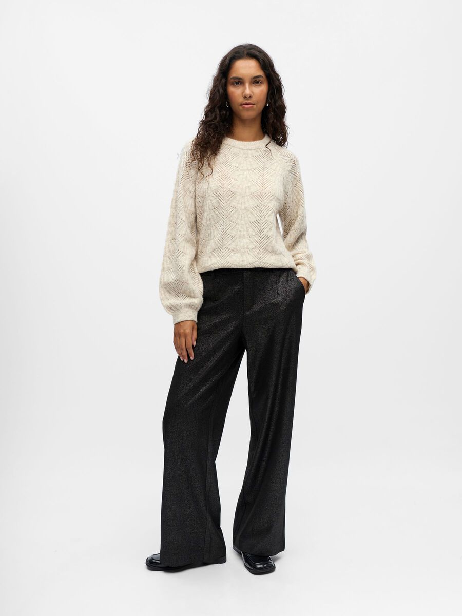 Product carousel image - OBJLISA PANTALON À JAMBE AMPLE, Black | 1