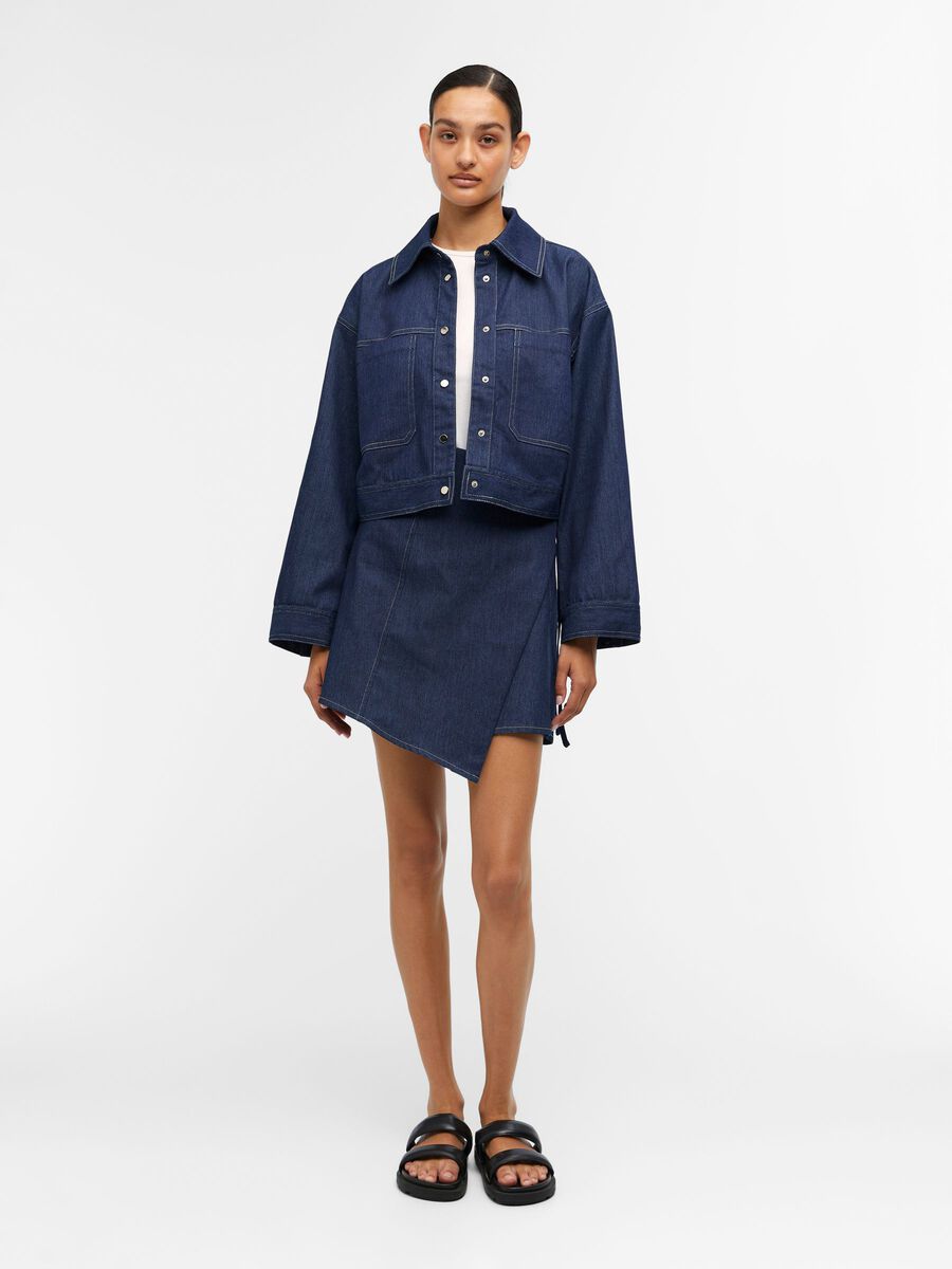 Carousel image - DENIM SL&Aring;-OM-NEDERDEL, Dark Blue Denim | 6