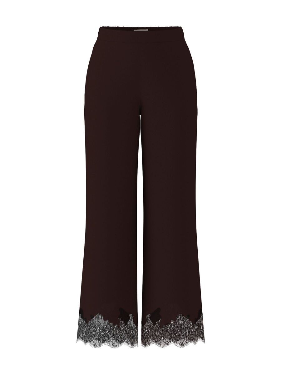 Product carousel image - LACE TROUSERS, Seal Brown | 2