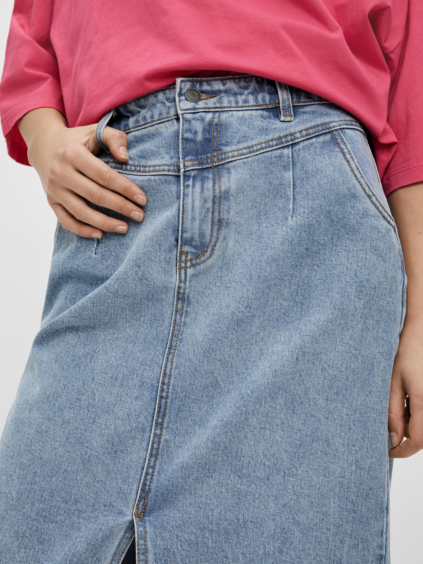 midi denim skirt cotton on