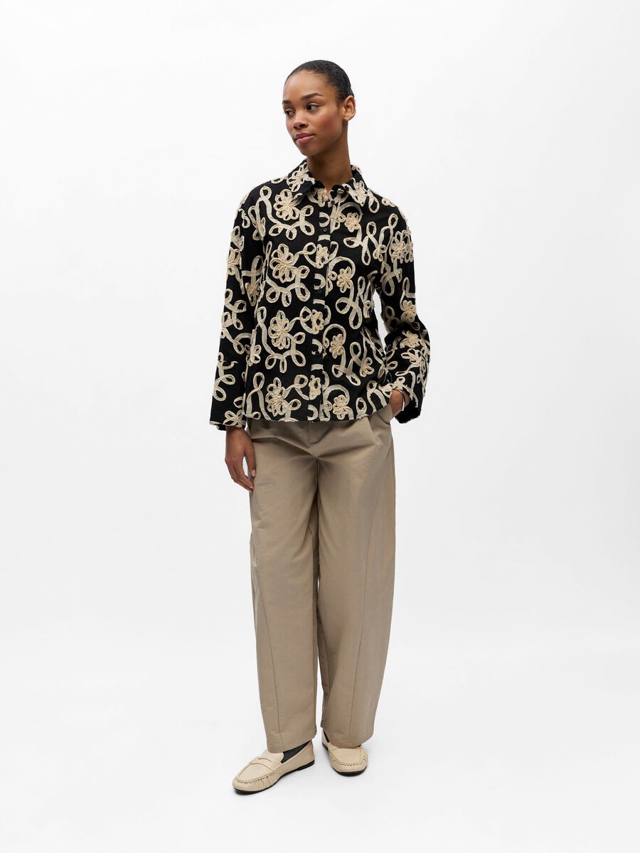 Carousel image - EMBROIDERED SHIRT, Black | 4