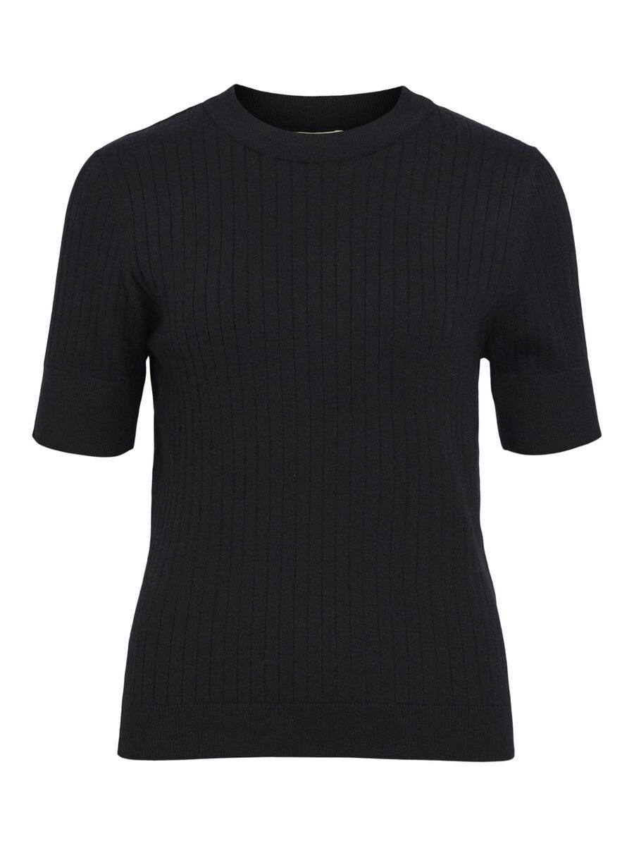OBJECT OBJNOELLE KNITTED TOP, Black, highres - 23040626_Black_001.jpg