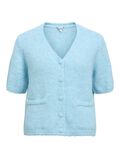 Product image thumbnail - CROPPED STRIKKET CARDIGAN, Winter Sky | 1
