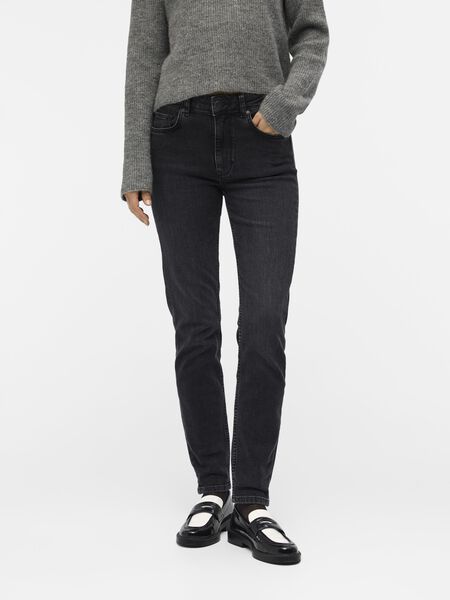 Object Collectors Item LOW WAIST SKINNY FIT JEANS, Black Denim, highres - 23043183_BlackDenim_003.jpg