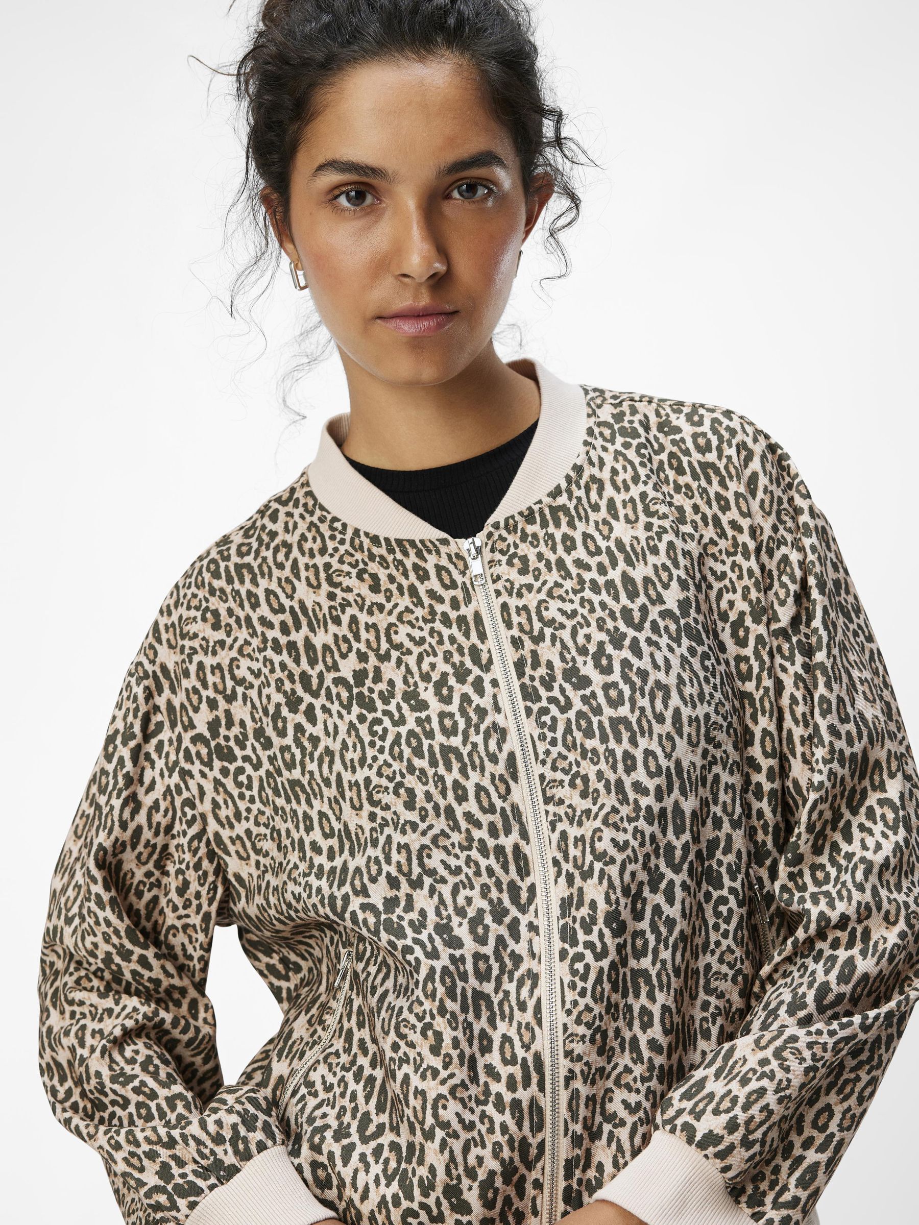 Leopard print bomber jacket ladies sale