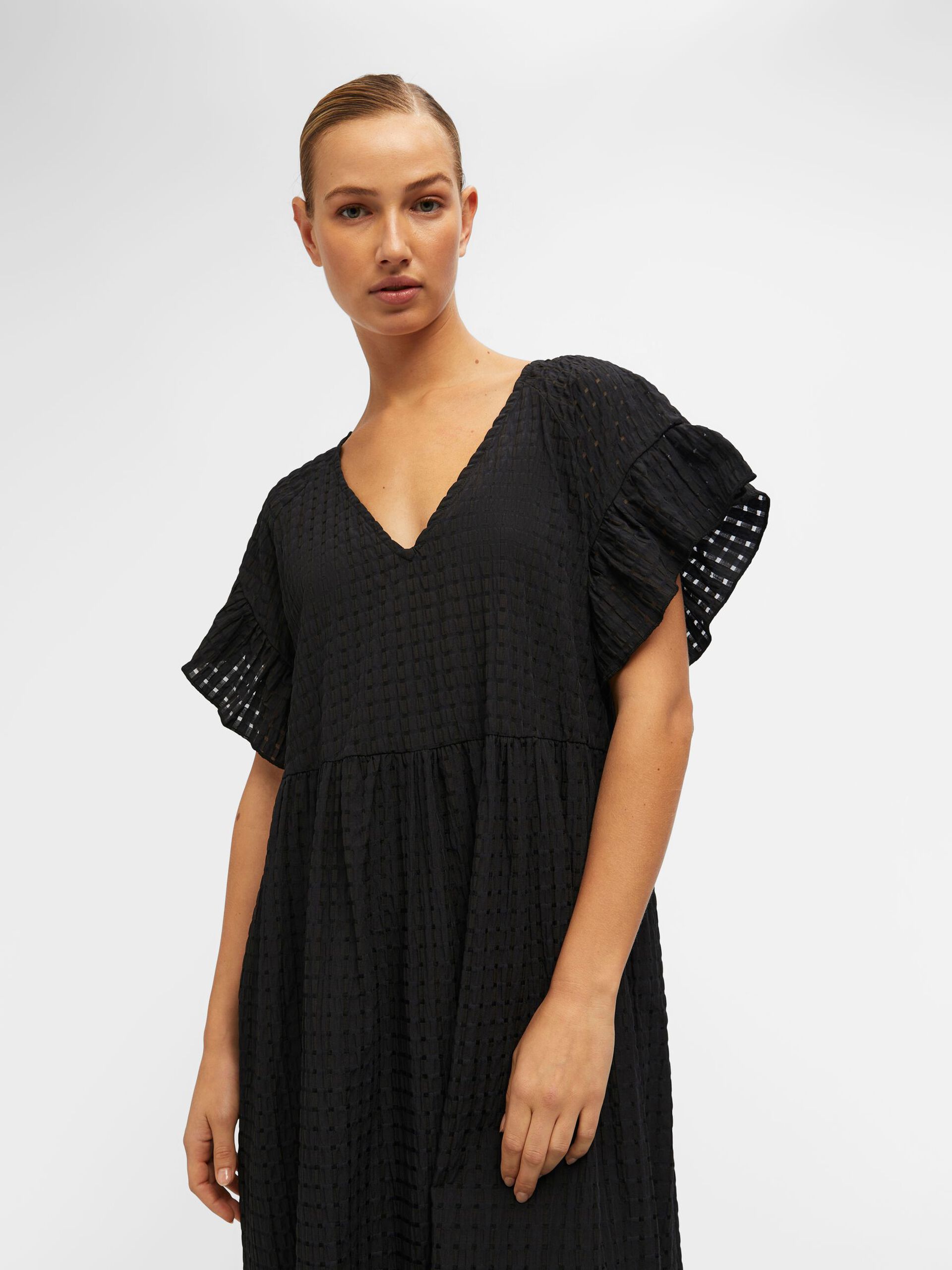 Carousel image - TEXTURÉE ROBE MI-LONGUE, Black | 5