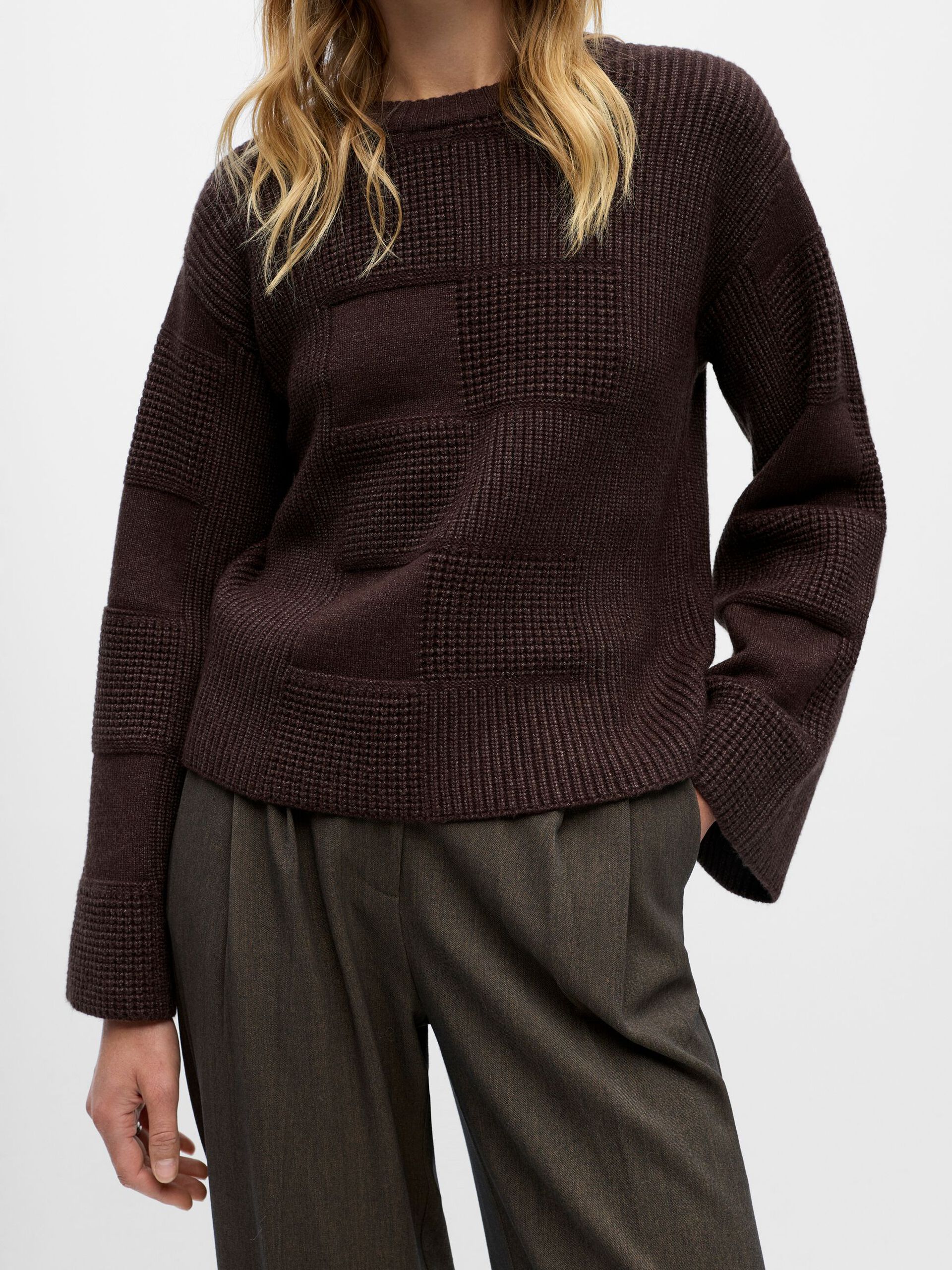 Carousel image - KNITTED JUMPER, Seal Brown | 5