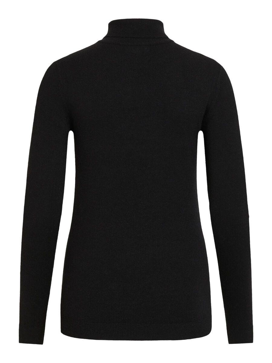 Object Collectors Item HIGH NECK KNITTED PULLOVER, Black, highres - 23033228_Black_002.jpg