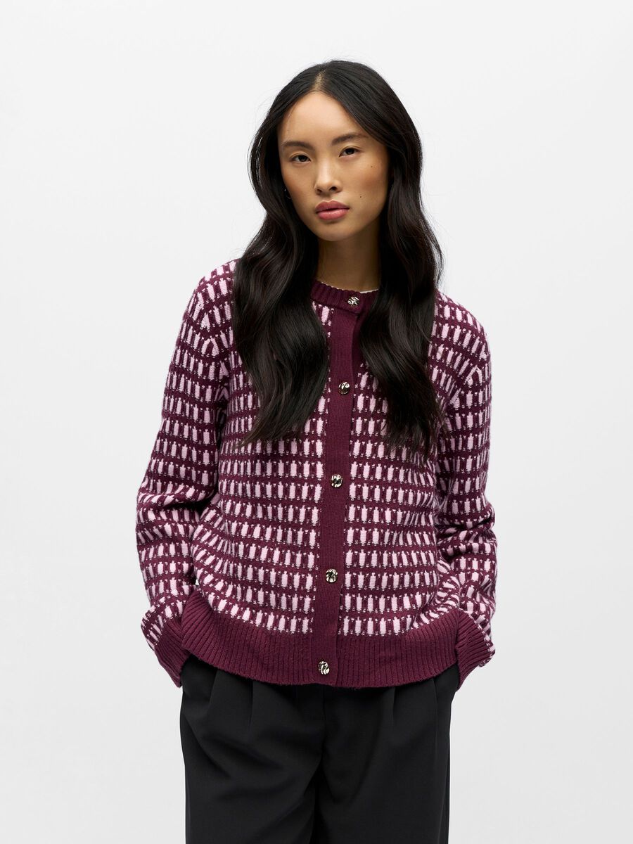 Product carousel image - GEBREID VEST, Mauve Wine | 1