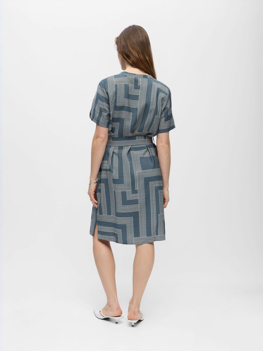 Product carousel image - PRINTED SHIRT DRESS, Dark Slate | 2