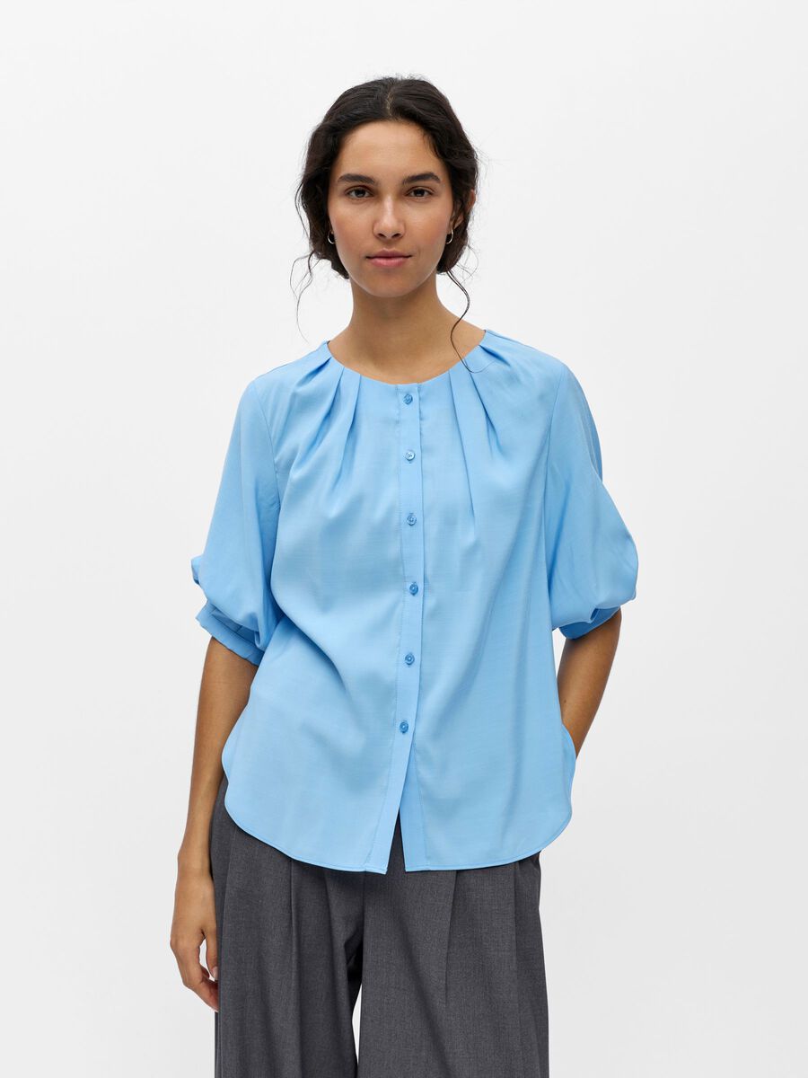 Product carousel image - PLEATED SHIRT, Little Boy Blue | 1