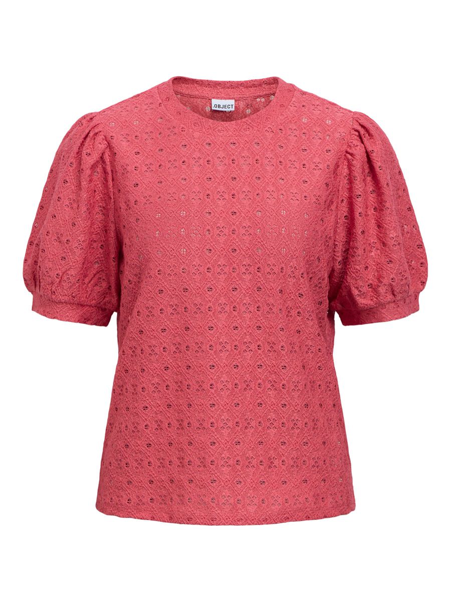 Carousel image - BRODERIE TOP, Holly Berry | 1
