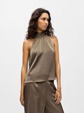 Product image thumbnail - SATIN HALTERNECK TOP, Morel | 2