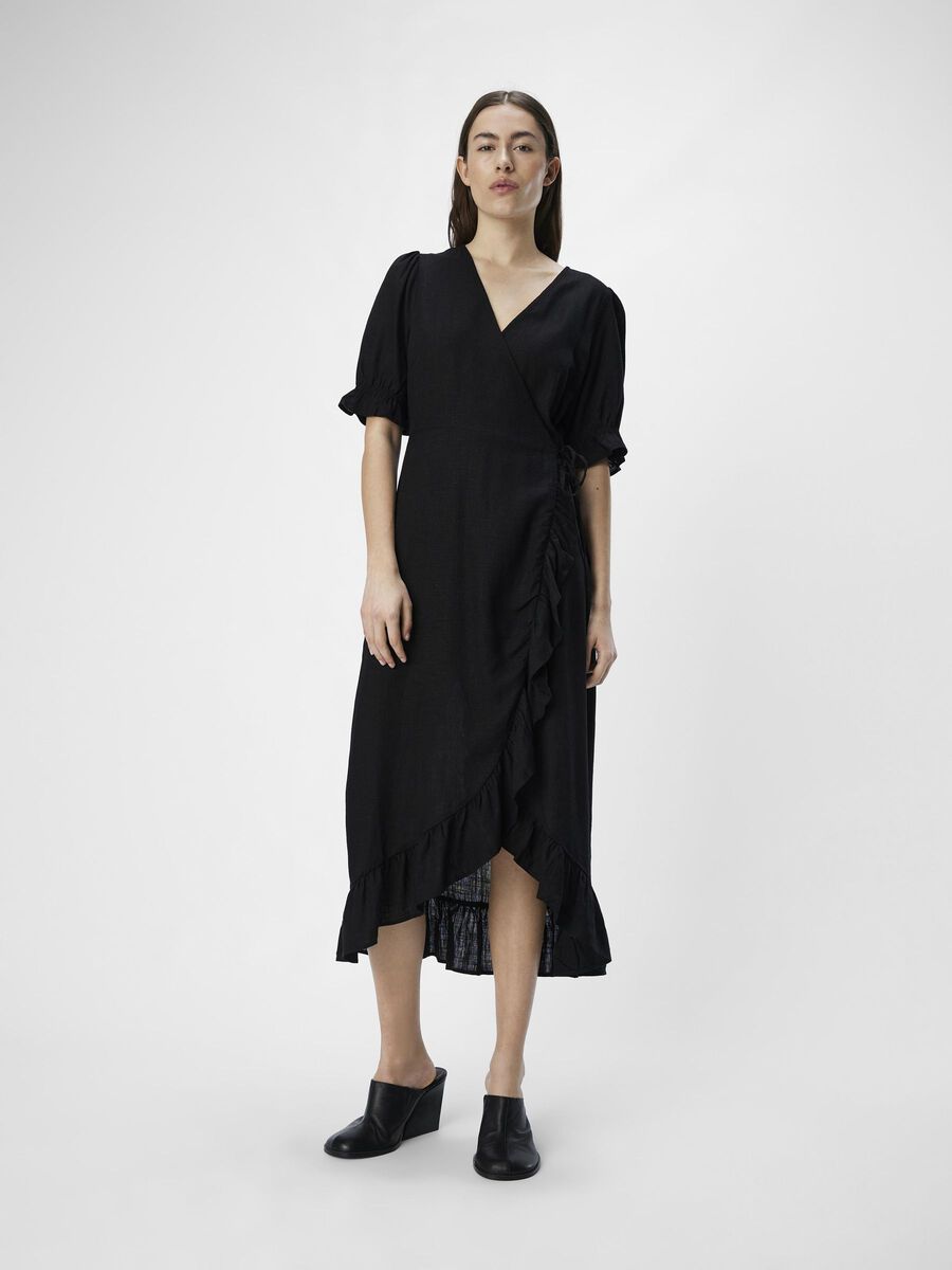 Product carousel image - VESTITO INCROCIATO, Black | 1