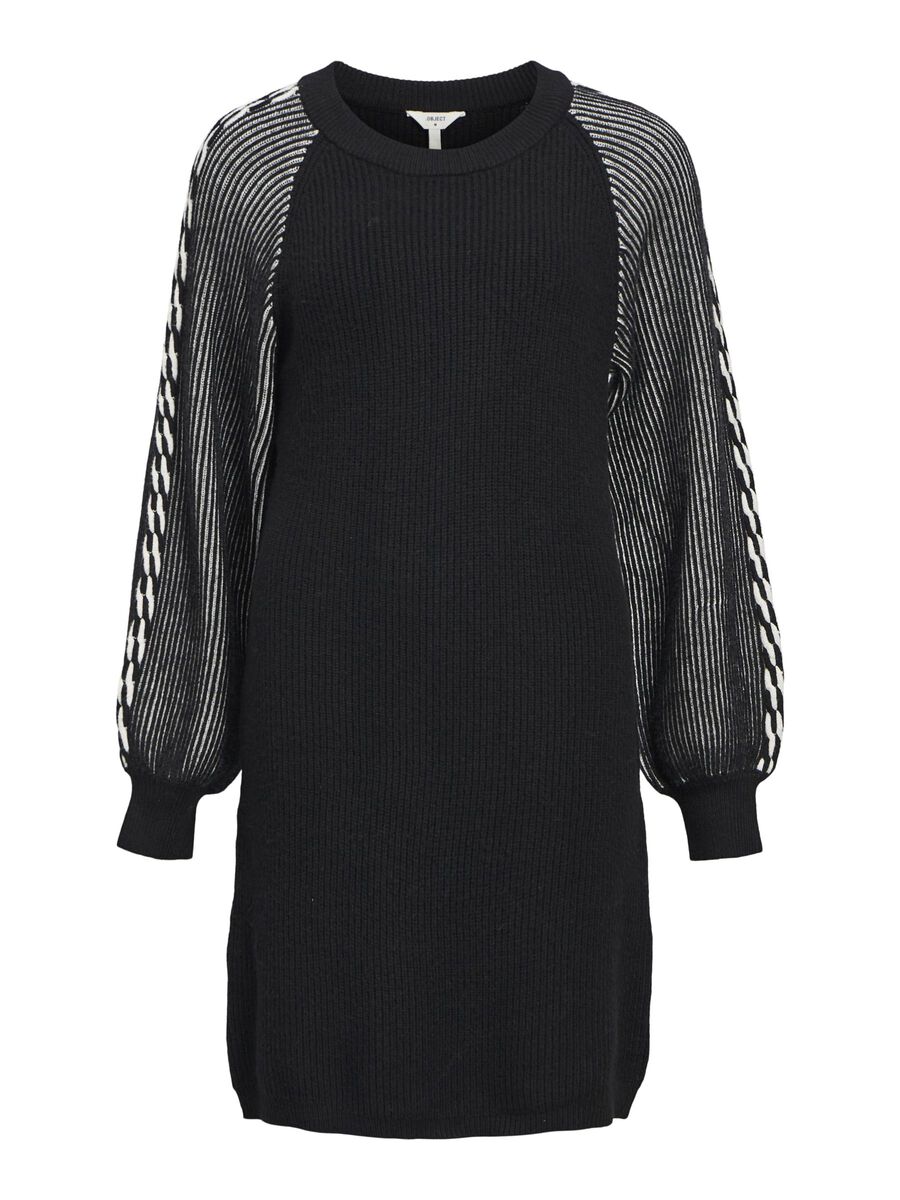 OBJECT KNITTED MINI DRESS, Black, highres - 23045235_Black_1142984_001.jpg