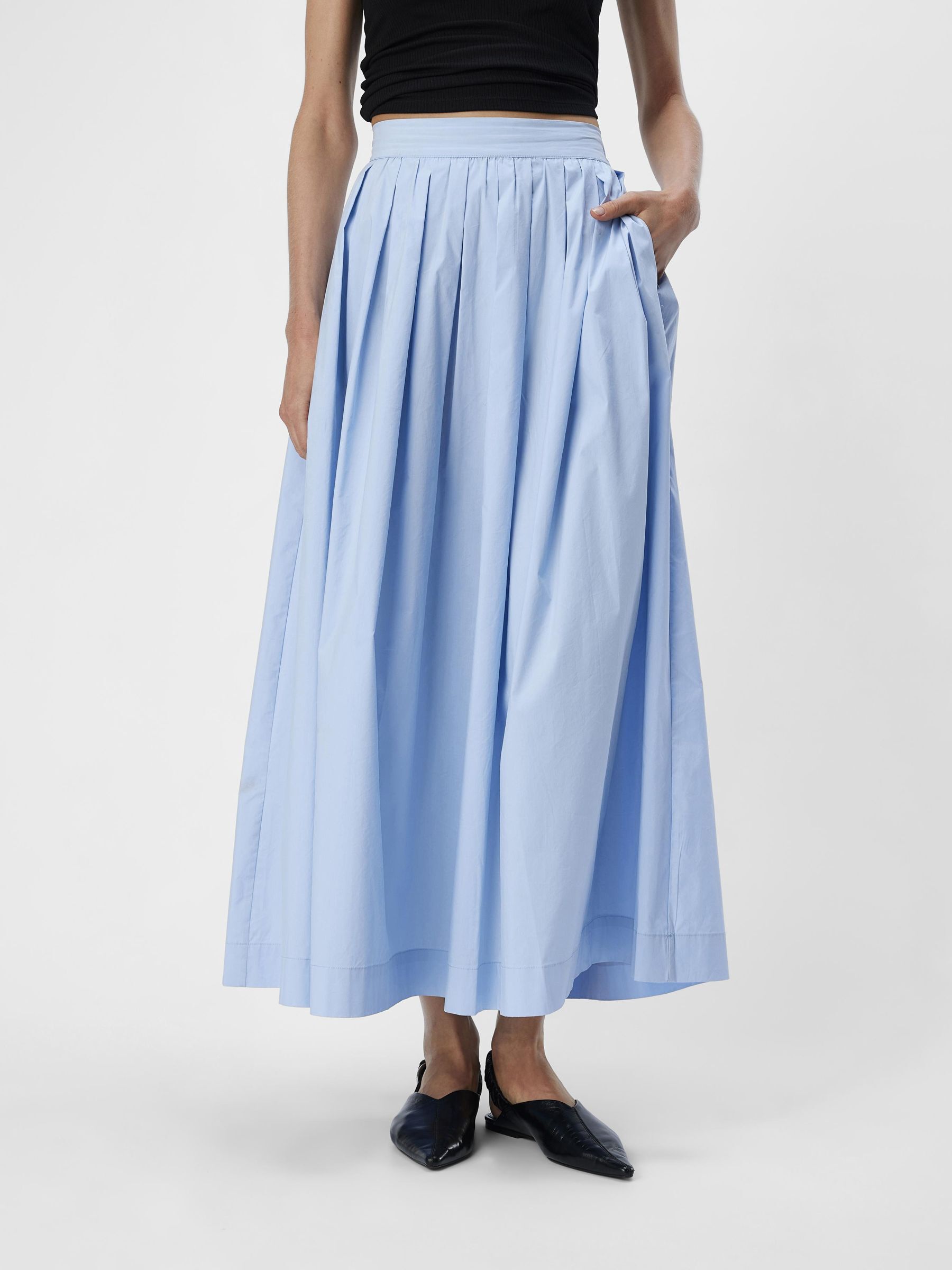 A LINE MAXI ROK Blau .OBJECT CI Belgie